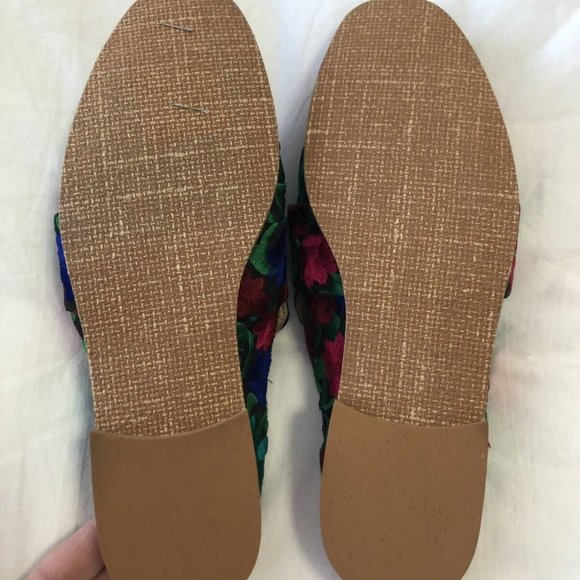 Free People At Ease Brocade Slip On Loafer Mule Floral Multi Color 6.5 - Picture 6 of 8